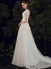 Load image into Gallery viewer, The Paisleigh Wedding Bridal Cap Sleeves Gown