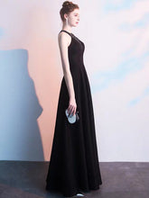 Load image into Gallery viewer, The Kazel Black Halter Gown - WeddingConfetti