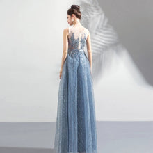 Load image into Gallery viewer, The Kera Blue Sleeveless Gown - WeddingConfetti