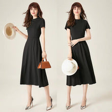 Load image into Gallery viewer, The Linda Black Short/Long Sleeves Dress - WeddingConfetti