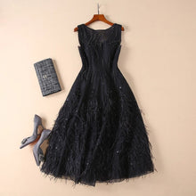 Load image into Gallery viewer, The Derlaine White / Black Sleeveless Gown - WeddingConfetti
