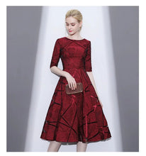 Load image into Gallery viewer, The Pennylia Short Sleeves White/Red/Purple Dress (Available in 3 colours) - WeddingConfetti