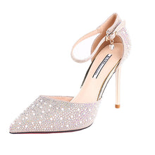 Load image into Gallery viewer, The Berlitze Wedding Bridal Gold Strapped Heels