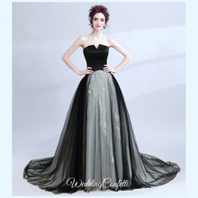 Load image into Gallery viewer, The Galina Ombre Black Tube Gown - WeddingConfetti