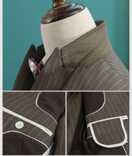 Load image into Gallery viewer, Brendon Groom Men&#39;s Brown / Grey / Black Suit Jacket, Vest and Pants (3 Piece) - WeddingConfetti