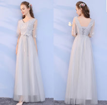 Load image into Gallery viewer, The Lorraine Grey / Champagne Bridesmaid Dress (Available in 2 colours) - WeddingConfetti