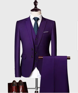 Maximus Groom Men's Suit Jacket, Vest and Pants (Available in 6 colours) - WeddingConfetti