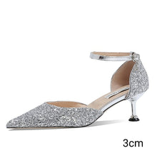 Load image into Gallery viewer, The Melwe Wedding Bridal Silver/Rose Gold Heels (Available in 3 Heights)