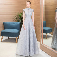 Load image into Gallery viewer, The Taylor High Collar Short Sleeve Gown (Available in 3 Colours)