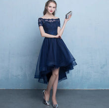 Load image into Gallery viewer, The Riley Off Shoulder Cocktail High Low Dress (Available in 5 Colours)