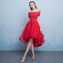 Load image into Gallery viewer, The Riley Off Shoulder Cocktail High Low Dress (Available in 5 Colours)