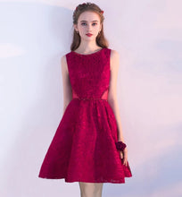 Load image into Gallery viewer, The Eugenia Red / Grey Sleeveless Cocktail Dress - WeddingConfetti