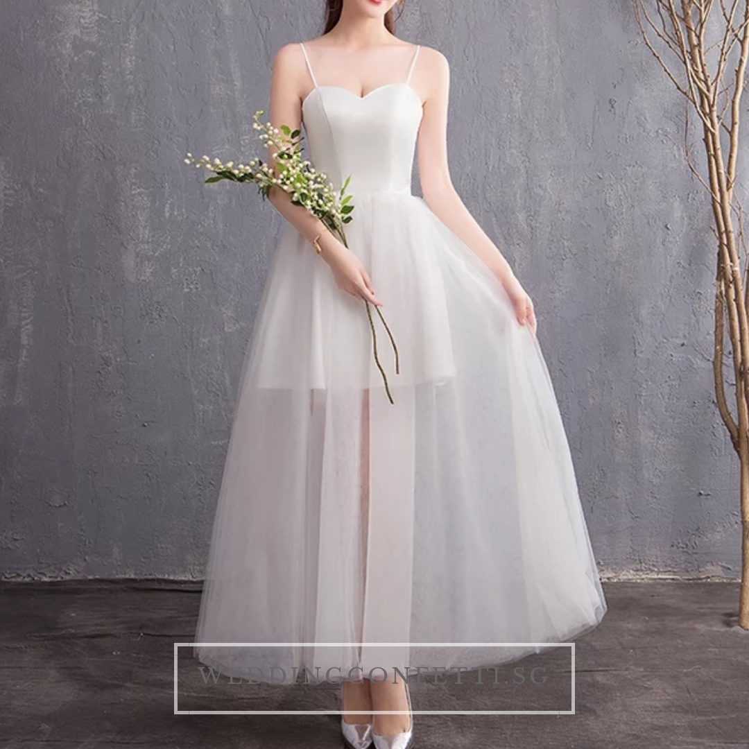 White sleeveless 2025 wedding dress