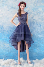 Load image into Gallery viewer, The Cecil Blue Hi Low Sleeveless Dress - WeddingConfetti