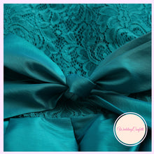 Load image into Gallery viewer, The Tessa Wedding Bridal Teal Long Sleeves Short Dress - WeddingConfetti