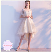 Load image into Gallery viewer, The Liestte Pink / Champagne Lace Dress - WeddingConfetti