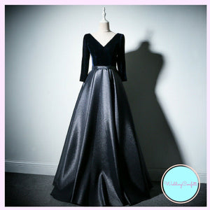 The Yolanda Royal Long Sleeves Dress (Available in 3 colours) - WeddingConfetti