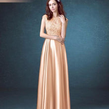 Load image into Gallery viewer, The Patrina Cap Sleeves Gold / Grey / Blue / Purple / Red / Pink Lace Gown Dress - WeddingConfetti