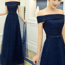 Load image into Gallery viewer, The Layla Long Off Shoulder Evening Gown - WeddingConfetti