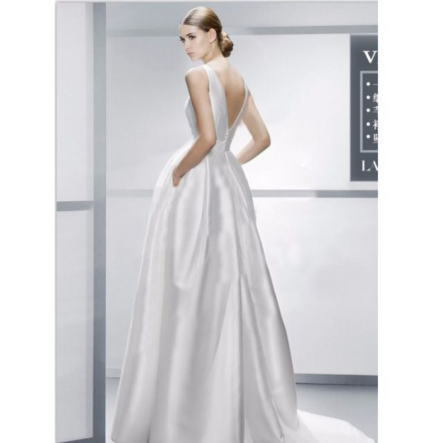 White long evening gown sale