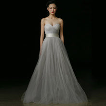 Load image into Gallery viewer, The Levene Grey/White/Red/Champagne/Black Tube Long Evening Dress - WeddingConfetti