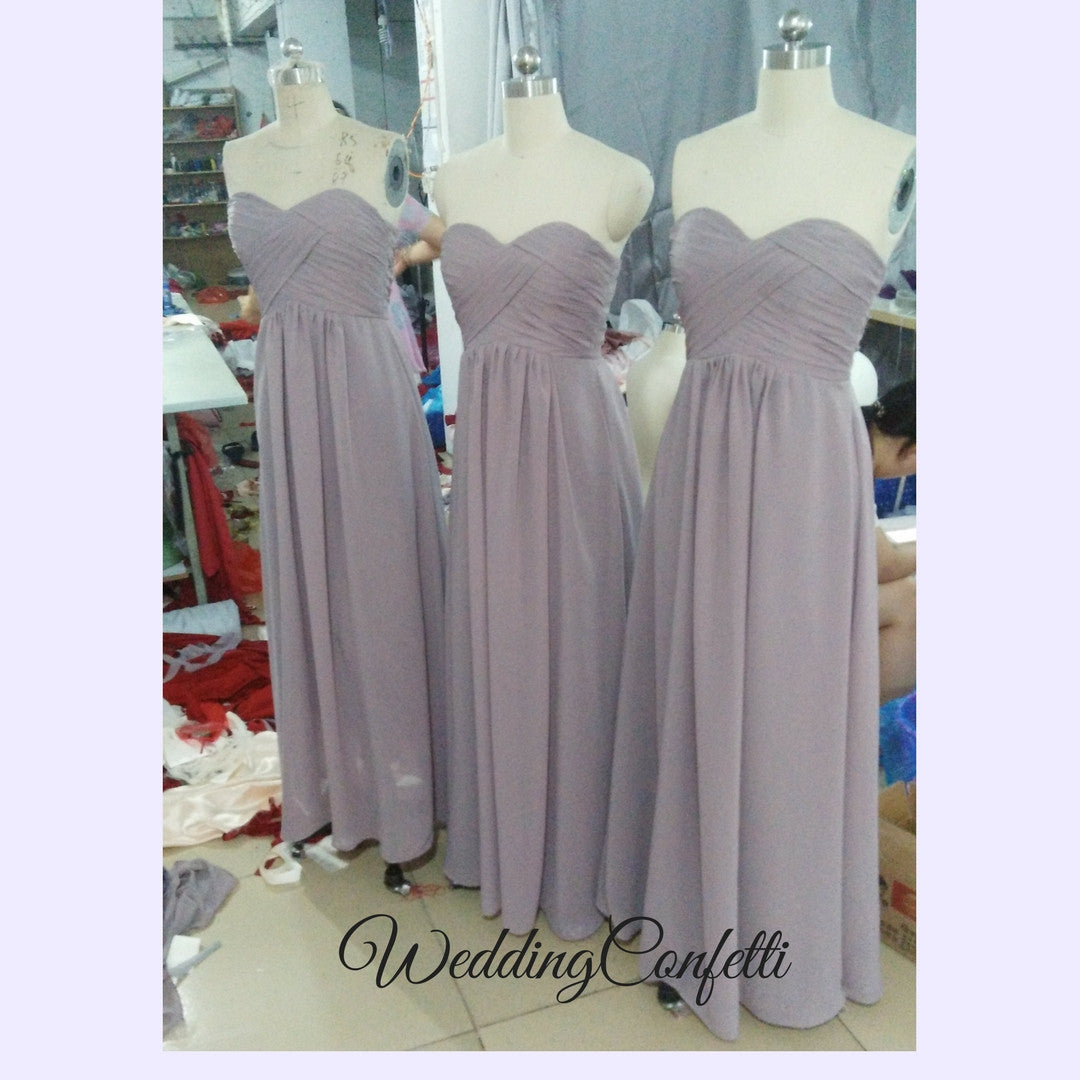 The Charis Chiffon Bridesmaid Chiffon Tube Dress (Customisable) WeddingConfetti The Charis Chiffon Bridesmaid Chiffon Tube Dress (Customisable) WeddingConfetti