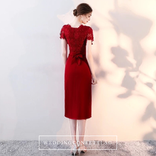 Load image into Gallery viewer, The Melinda Black / Red / Wine Red Lace Gown - WeddingConfetti