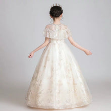 Load image into Gallery viewer, The Kyla Champagne Flower Girl Dress - WeddingConfetti