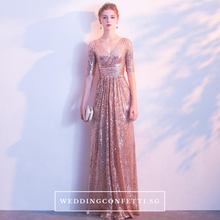 Load image into Gallery viewer, The Benecia Glitter Gown (Available in 4 colours) - WeddingConfetti