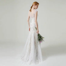 Load image into Gallery viewer, The Lorende Wedding Bridal Sleeveless Gown with Detachable Train - WeddingConfetti