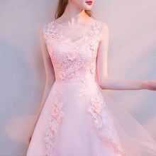 Load image into Gallery viewer, The Riley Pink/Champagne Sleeveless Tulle Gown - WeddingConfetti