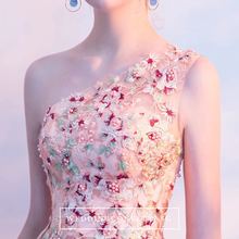 Load image into Gallery viewer, The Cherry Pink One Shoulder Dress - WeddingConfetti