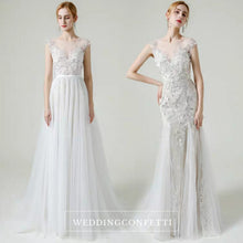 Load image into Gallery viewer, The Lorende Wedding Bridal Sleeveless Gown with Detachable Train - WeddingConfetti