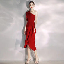 Load image into Gallery viewer, The Esme Red/Blue Toga Dress - WeddingConfetti