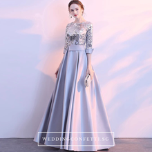 Load image into Gallery viewer, The Tessa Gold / Silver / Red / Black / Green Long Sleeve Gown (Available in 5 colours) - WeddingConfetti
