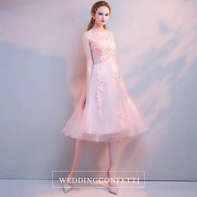 Load image into Gallery viewer, The Riley Pink/Champagne Sleeveless Tulle Gown - WeddingConfetti