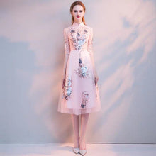 Load image into Gallery viewer, The Erista Pink Cheongsam Cocktail Gown - WeddingConfetti