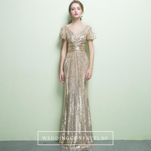 Load image into Gallery viewer, The Benecia Glitter Gown (Available in 4 colours) - WeddingConfetti