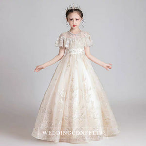 The Kyla Champagne Flower Girl Dress - WeddingConfetti