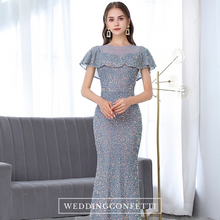 Load image into Gallery viewer, The Johanne Blue Glitter Mermaid Gown