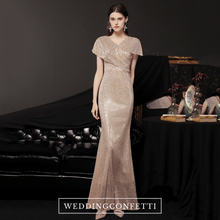Load image into Gallery viewer, The Penny Champagne Short Sleeve Gown