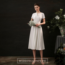 Load image into Gallery viewer, The Ristelle Wedding Bridal White Short Sleeve Dress