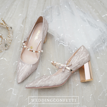 Load image into Gallery viewer, The Hiryu Wedding Bridal Champagne Gold/Silver Heels (Available in 3 Heights)