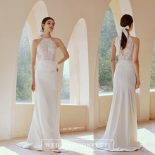 Load image into Gallery viewer, The Casey Wedding Bridal Halter Gown