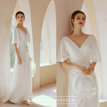 Load image into Gallery viewer, The Riley Wedding Bridal Wide Sleeves Gown