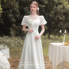 Load image into Gallery viewer, The Violetta Wedding Bridal Puff Sleeves Gown