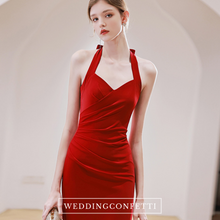 Load image into Gallery viewer, The Lerine Red Halter Dress