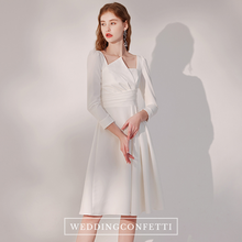 Load image into Gallery viewer, The Ava Off White Sleeve Structured Dress (Available in 2 Designs)