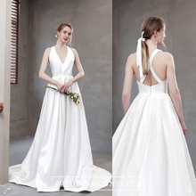 Load image into Gallery viewer, The Gretchen Wedding Bridal Halter Gown