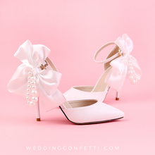 Load image into Gallery viewer, The Eloise White Pearl Heels